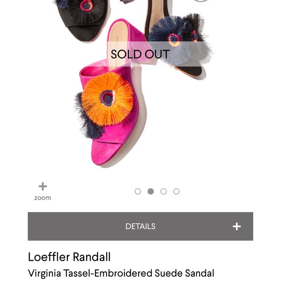 Womens Loeffler Randall size 7.5 black and blue flower Virginia sandal heel GUC - Picture 14 of 14